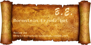 Bornstein Erzsébet névjegykártya
